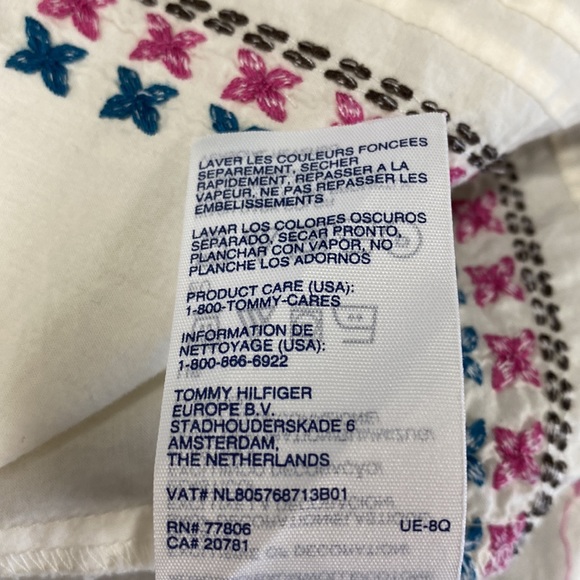 Tommy Hilfiger Embroidered Summer Top Size Medium - Picture 12 of 12